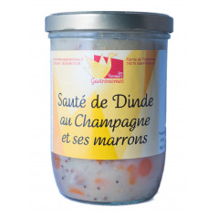 Sauté de dinde au Champagne et ses marrons