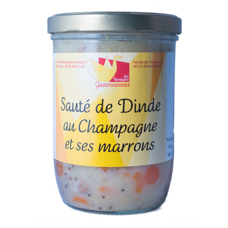 Sauté de dinde au Champagne et ses marrons