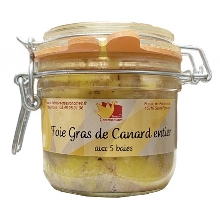 Foie Gras de Canard Entier Stérilisé aux 5 baies 190g